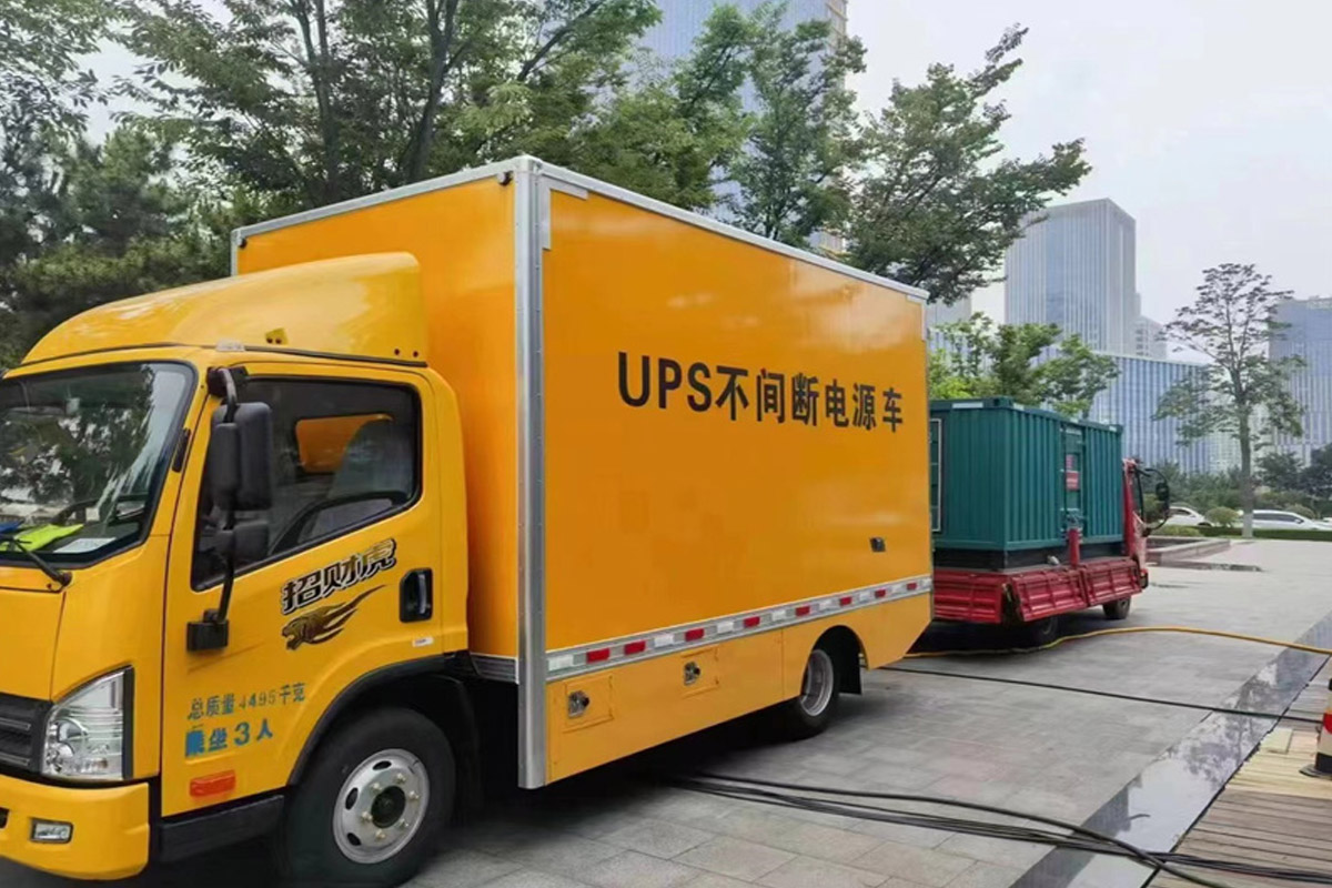 文罗镇发电机租赁施工现场
