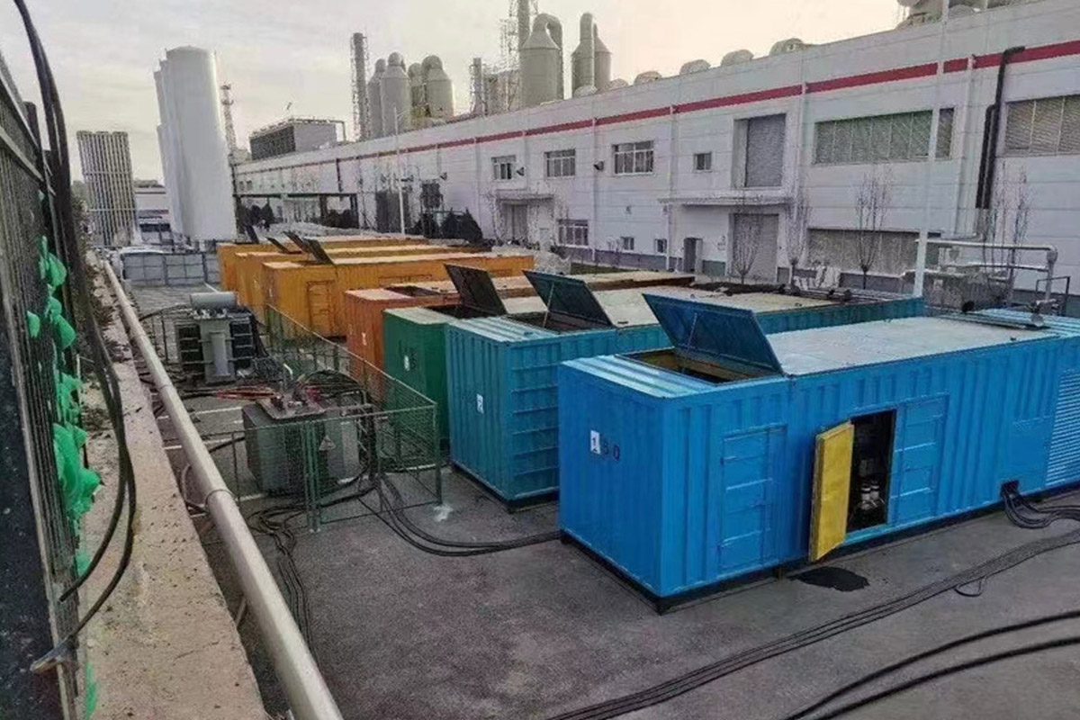 文罗镇发电机租赁施工现场